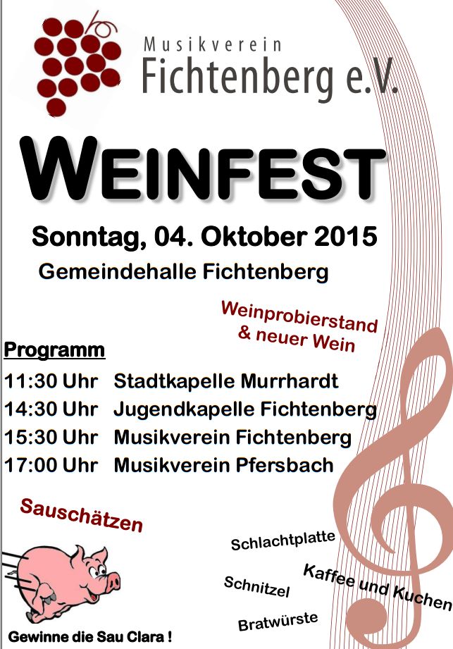 Plakat Weinfest 2015